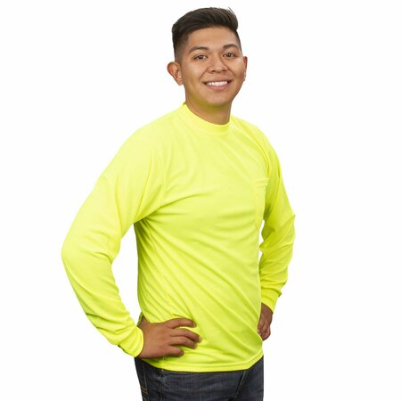 CORDOVA COR-BRITE Long Sleeve Shirts, Lime, 5XL V1415XL